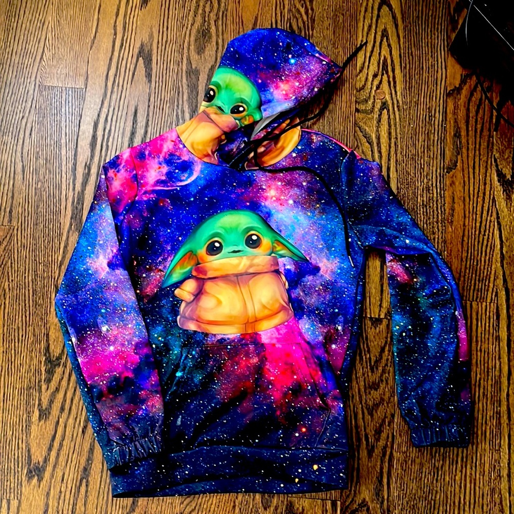 Baby Yoda colorful hoodie